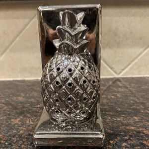 Silver Pineapple Bookend